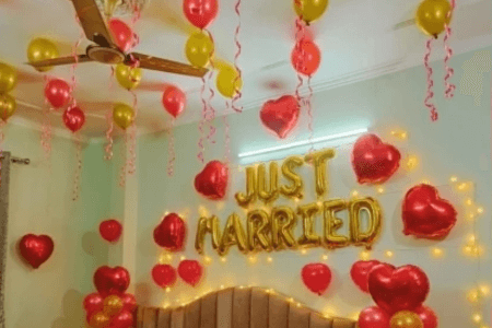 Just Married Balloon Decoration Decoration