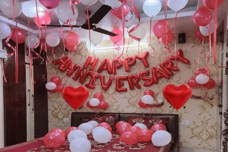 Lovely outlets Bright Pink Heart Happy Anniversary LED Light Romantic Celebration Decora