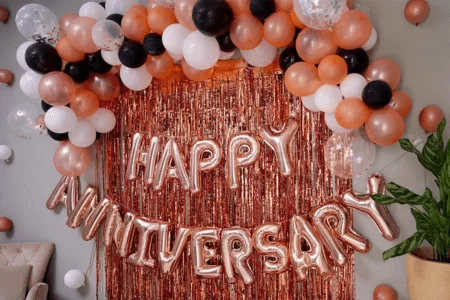 Rose gold Anniversary Decoration on Wall