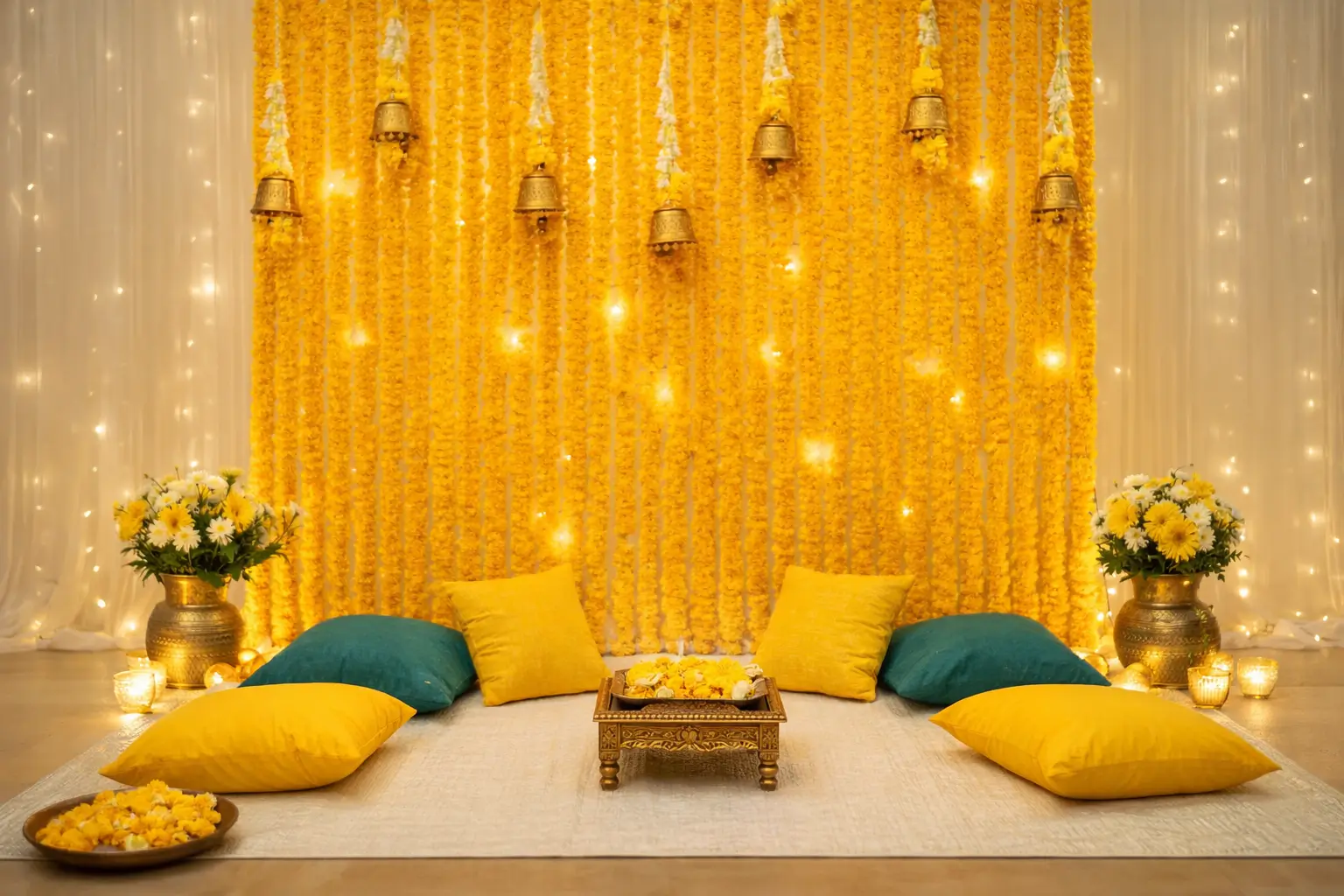 Simple Haldi Decoration