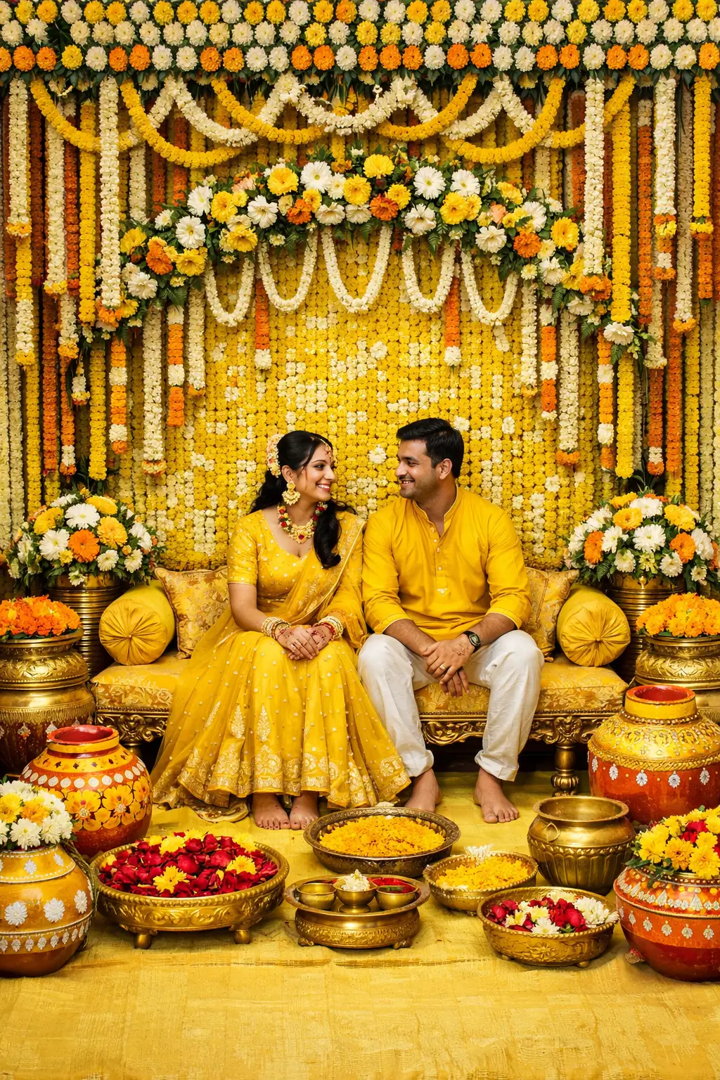 Floral Haldi Decoration