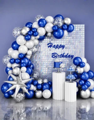 Neon Ring Backdrop Birthday Decoration