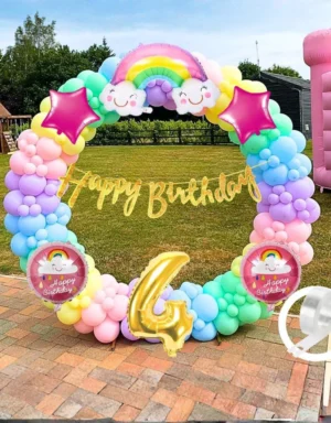Rainbow Theme Birthday Decoration for Kids
