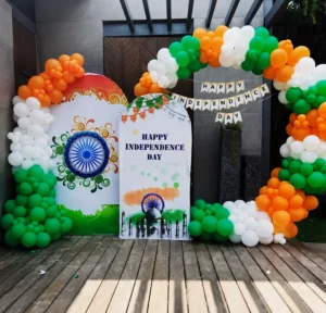 Tricolour Independence Day Balloon Decoration