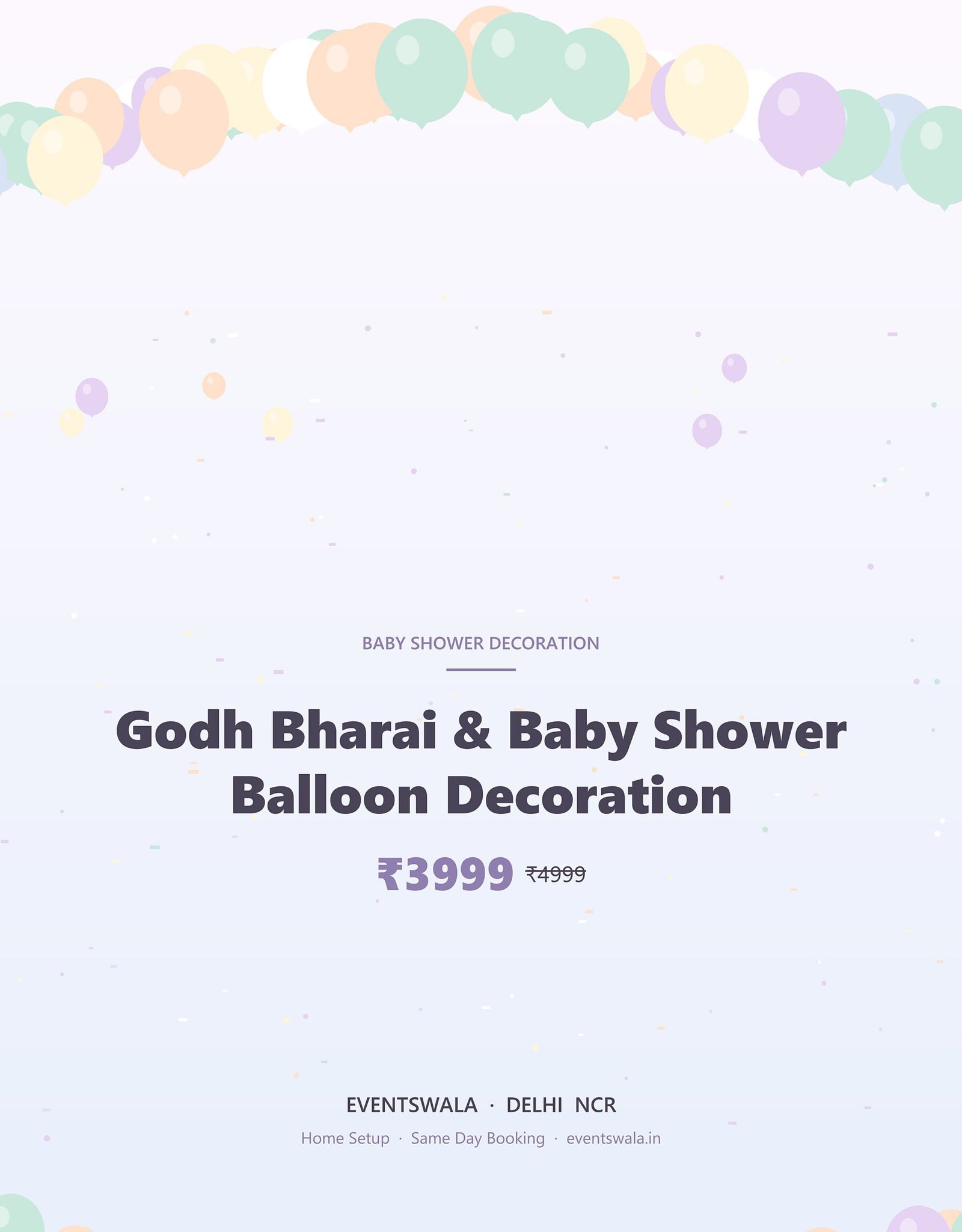 Godh Bharai & Baby Shower Balloon Decoration
