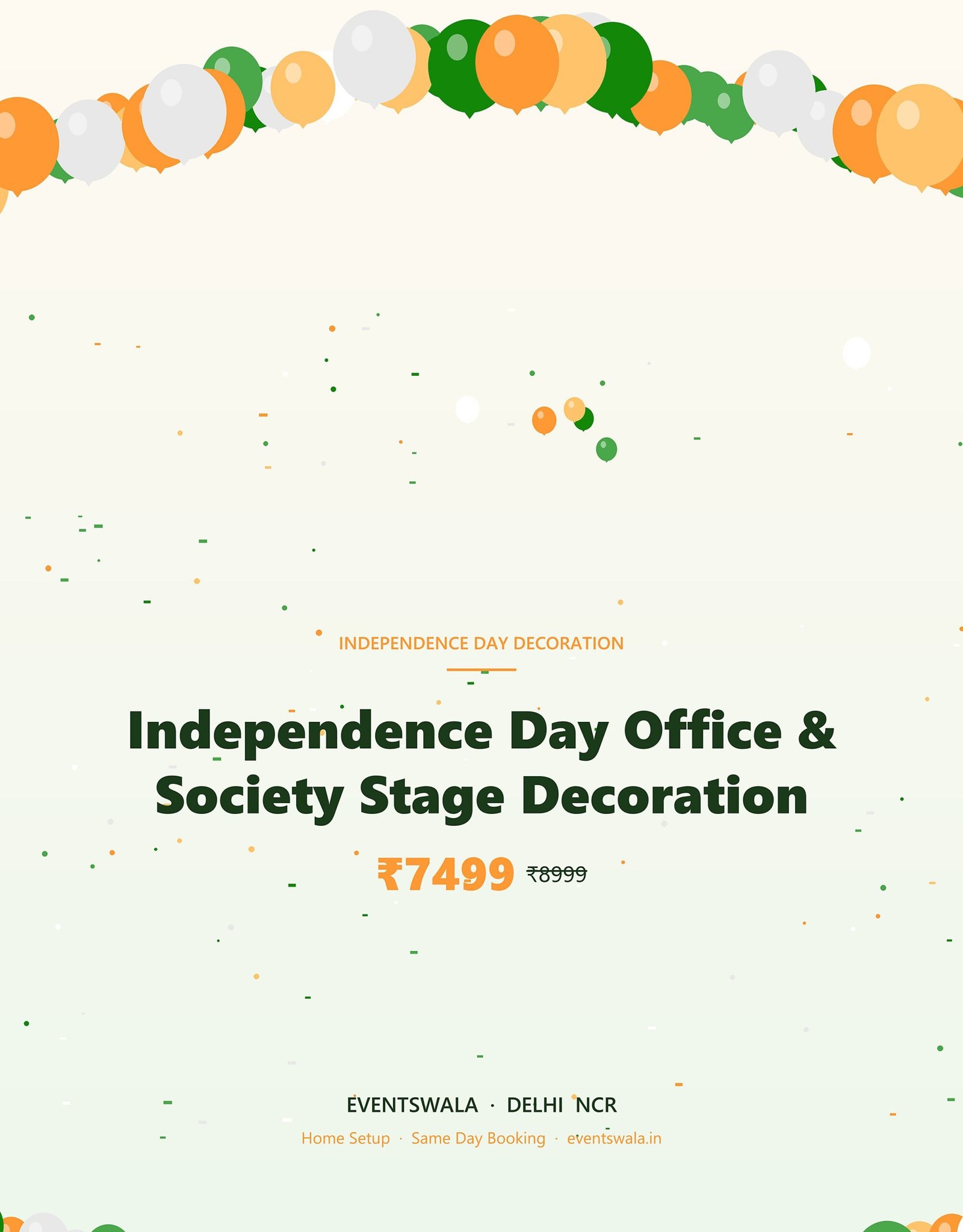 Independence Day Office & Society Stage Decoration
