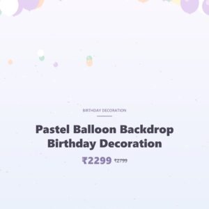 Pastel Balloon Backdrop Birthday Decoration