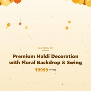 Premium Haldi Decoration with Floral Backdrop & Swing
