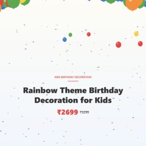 Rainbow Theme Birthday Decoration for Kids