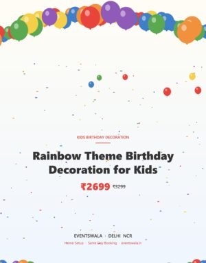 Rainbow Theme Birthday Decoration for Kids