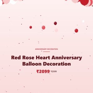Red Rose Heart Anniversary Balloon Decoration