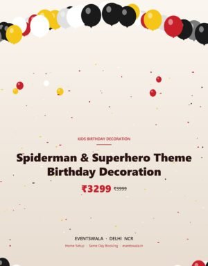 Spiderman & Superhero Theme Birthday Decoration