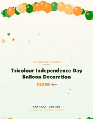 Tricolour Independence Day Balloon Decoration