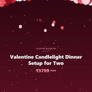 Valentine Candlelight Dinner Setup for Two