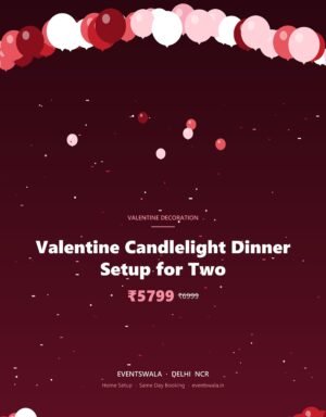 Valentine Candlelight Dinner Setup for Two